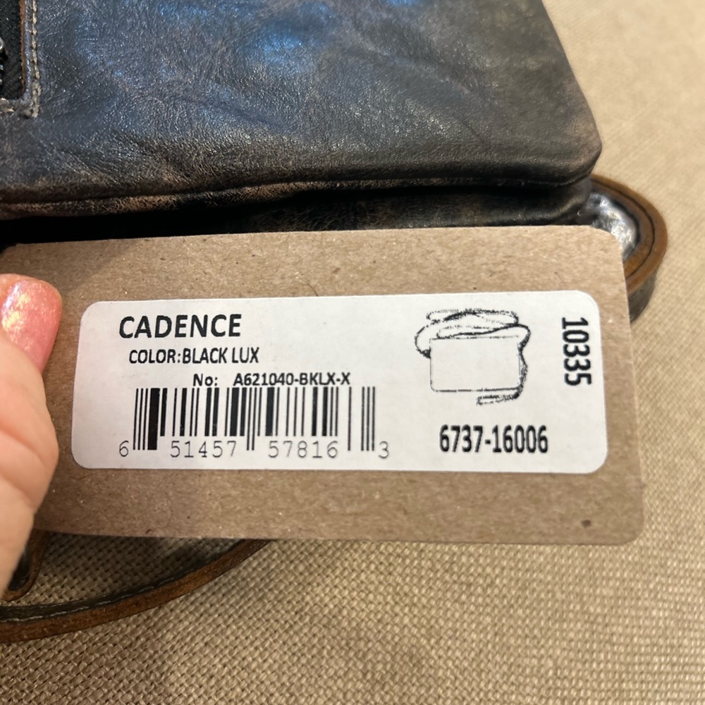 BED|STU “Cadence” Distressed Black Lux Leather Crossbody Purse - Picture 13 of 16